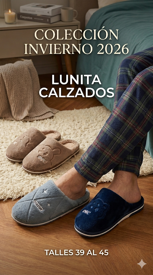 Pantuflas Peluche Hombre