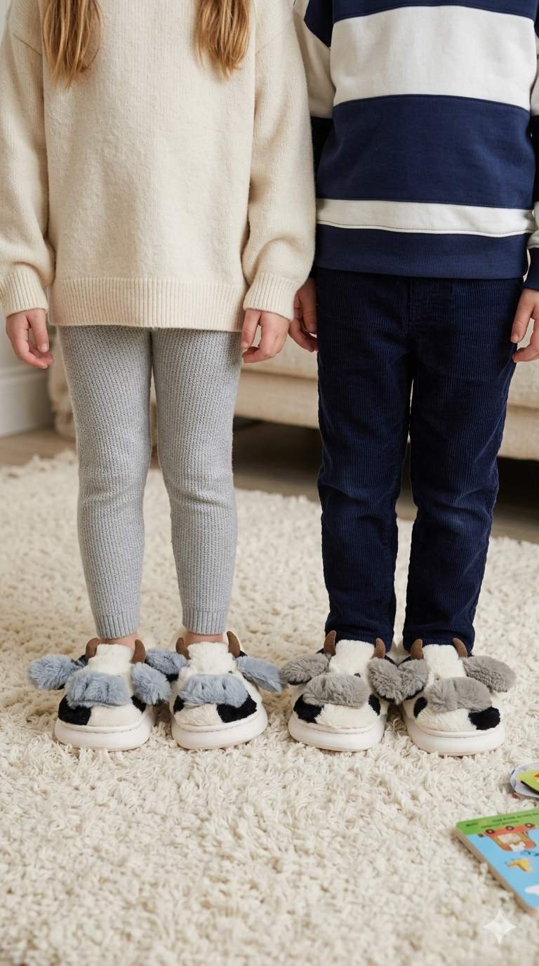 Pantuflas Vaquita Niños Grandes